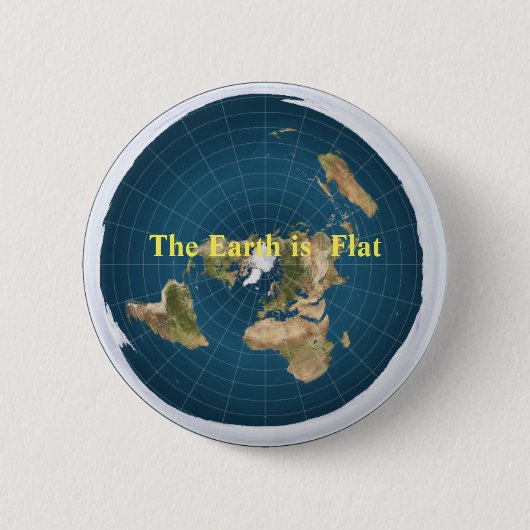 Flat Earth Button (Voorkant)