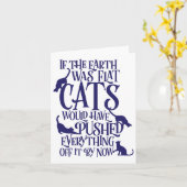 Flat Earth Cat Theory Grafische Grappige Dag van d Kaart (Gele Bloem)