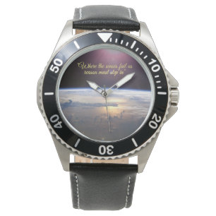 Flat Earth Classic Mannen Watch Horloge