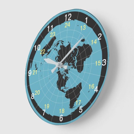 Flat Earth Clock-ontwerp Grote Klok (Hoek)