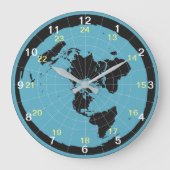 Flat Earth Clock-ontwerp Grote Klok (Voorkant)