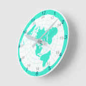 Flat Earth Clock-ontwerp Ronde Klok (Hoek)