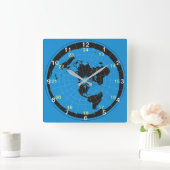 Flat Earth Clock-ontwerp Vierkante Klok (Huis)