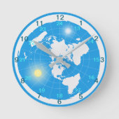 Flat Earth Clock Ronde Klok (Voorkant)