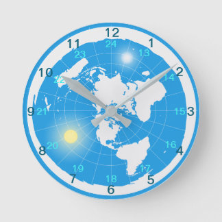 Flat Earth Clock Ronde Klok