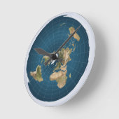 FLat Earth Clock Ronde Klok (Hoek)