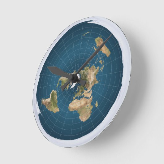 FLat Earth Clock Ronde Klok (Hoek)