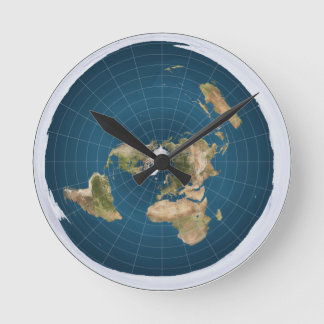 FLat Earth Clock Ronde Klok