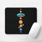 Flat Earth Conspiracy - Planeten van het zonnestel Muismat (Met muis)