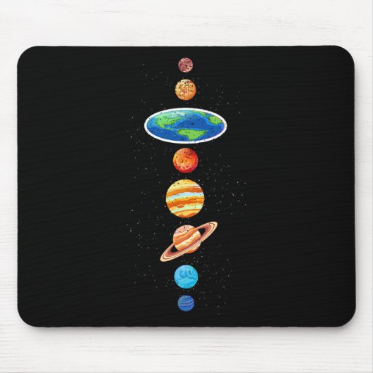 Flat Earth Conspiracy - Planeten van het zonnestel Muismat (Voorkant)