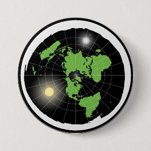 Flat Earth Design Button