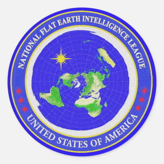 Flat Earth Design - Intelligence League Nederland Ronde Sticker (Voorkant)
