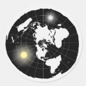 Flat Earth Design Sticker (Voorkant)