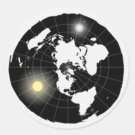 Flat Earth Design Sticker (Voorkant)