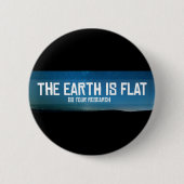 Flat Earth doe je onderzoek Ronde Button 5,7 Cm (Voorkant)