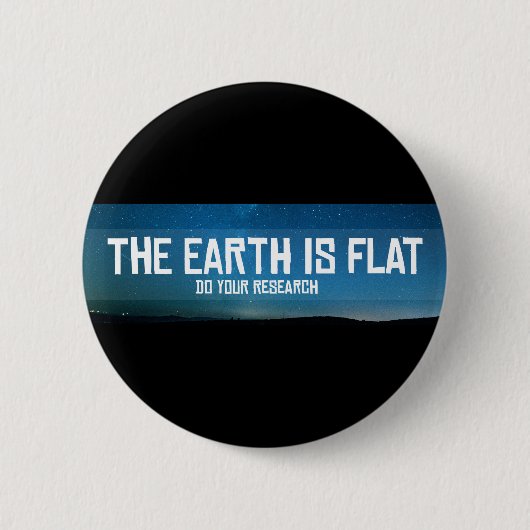 Flat Earth doe je onderzoek Ronde Button 5,7 Cm (Voorkant)