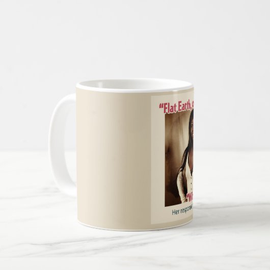 Flat Earth Educational Coffee Mok #3 (Voorkant links)
