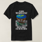 Flat Earth Flat Earth Society Design Turtle Elepha T-shirt (Design voorkant)