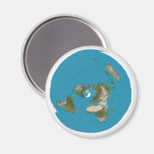 Flat Earth Fridge Magnet (Voorkant / Achterkant)