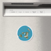 Flat Earth Fridge Magnet (Insitu (Vaatwasser))