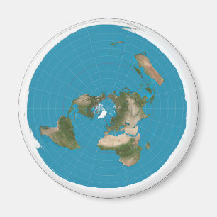 Flat Earth Fridge Magnet