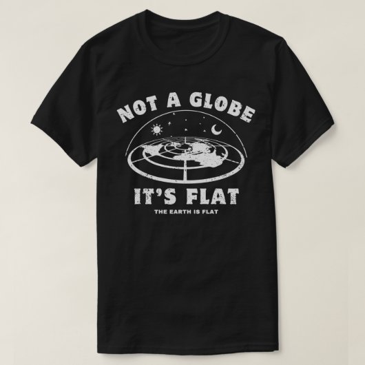 Flat earth is vlak, geen wereldbol  Firma T-shirt (Design voorkant)