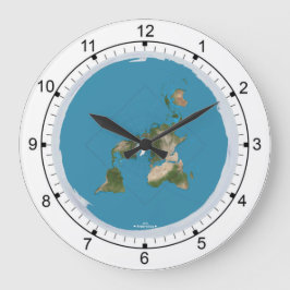 Flat Earth Large Wall Clock Grote Klok