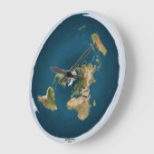 Flat Earth Large Wall Clock Grote Klok (Hoek)