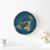 Flat Earth Large Wall Clock Grote Klok (Huis)