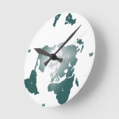 Flat Earth Map, Azimuthal Equidistant Map Zetetic Ronde Klok (Hoek)