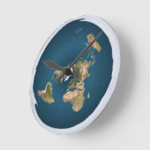 Flat Earth Map door US Geological Survey Ronde Klok (Hoek)