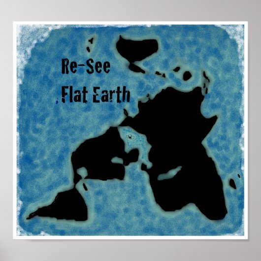 Flat Earth Map Poster (Voorkant)