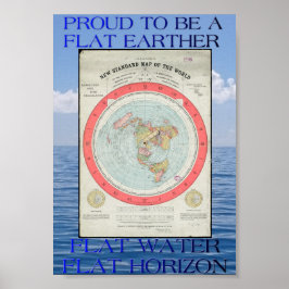 Flat Earth Map Poster