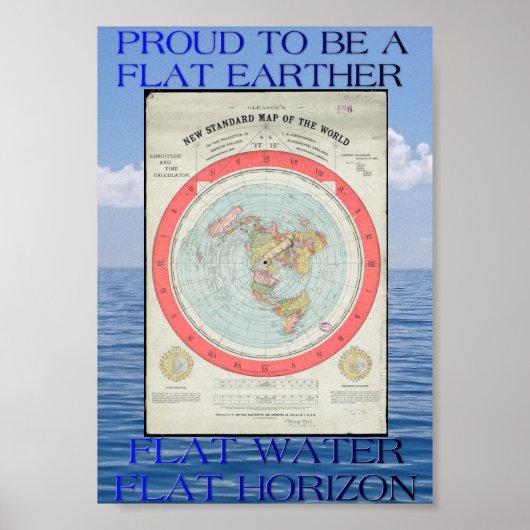 Flat Earth Map Poster (Voorkant)