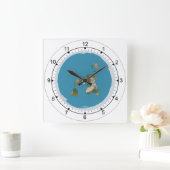 Flat Earth Map-schijfklok Vierkante Klok (Huis)