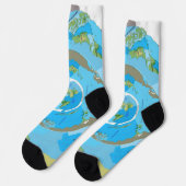 Flat Earth Map Socks - Unique Geographical Design Sokken (Links)