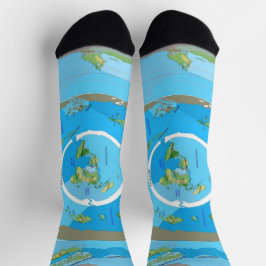 Flat Earth Map Socks - Unique Geographical Design Sokken