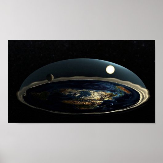 Flat Earth Model Poster (Voorkant)