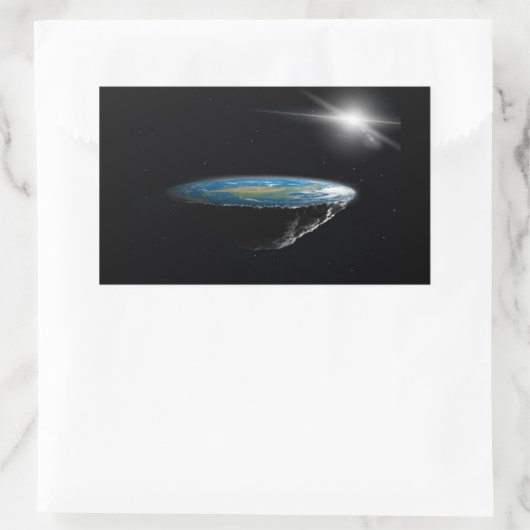 Flat Earth Model Rechthoekige Sticker (Tas)
