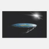 Flat Earth Model Rechthoekige Sticker (Voorkant)