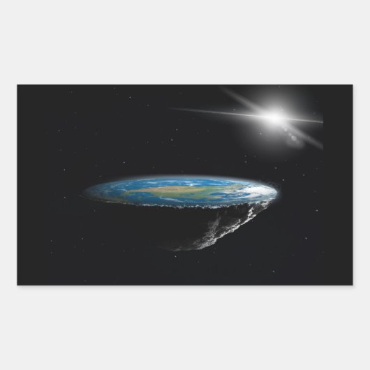 Flat Earth Model Rechthoekige Sticker (Voorkant)