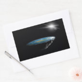 Flat Earth Model Rechthoekige Sticker (Envelop)