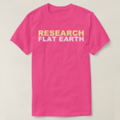 Flat Earth onderzoek T-shirt (Design voorkant)