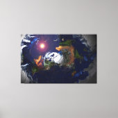 FLAT EARTH OP BRAND CANVAS AFDRUK (Voorkant)