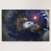 FLAT EARTH OP BRAND LEGPUZZEL (Horizontaal)