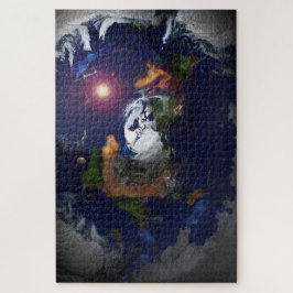 FLAT EARTH OP BRAND LEGPUZZEL