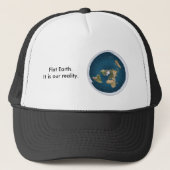 Flat Earth Pet. Het is onze realiteit. Trucker Pet (Voorkant)