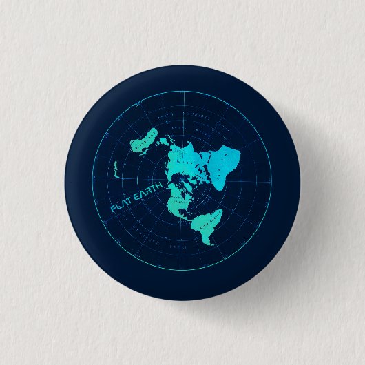 Flat Earth Pin Ronde Button 3,2 Cm (Voorkant)