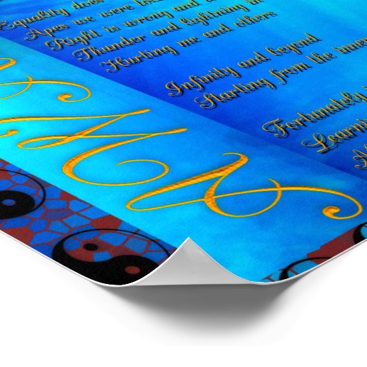 Flat Earth Poem-Poster Poster (Hoek)