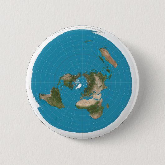 Flat Earth - ronde knop Button 5,7 Cm (Voorkant)